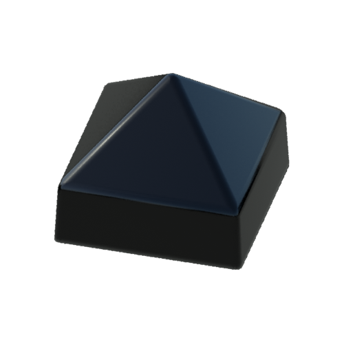 Black Cone Square Piling Cap