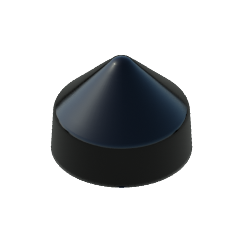 Black Cone Round Piling Cap