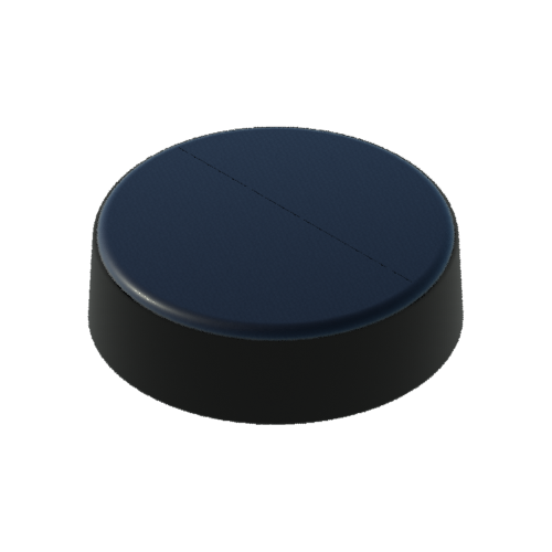 Black Flat Round Piling Cap