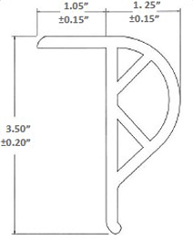 Large Heavy Duty Three Channel Dock Bumpers