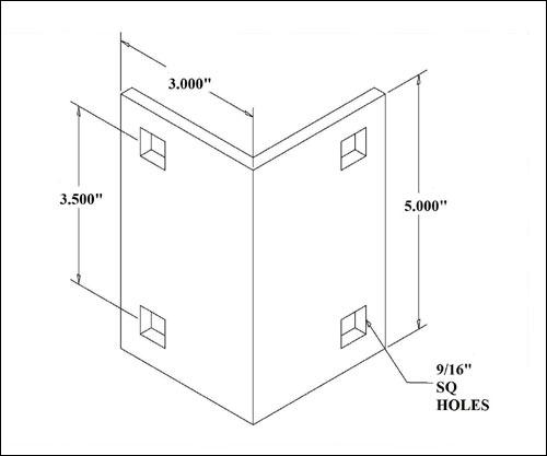 Steel Angle Hardware for dock