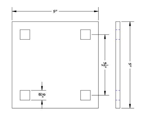 Steel Backup Plate Hardware for dock