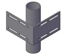 Inside Corner 3" I.D. Pipe Holder Layout