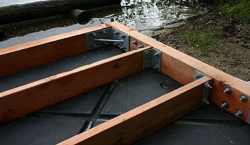 Dock hardware on frame