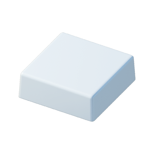 White Flat Square Piling Cap